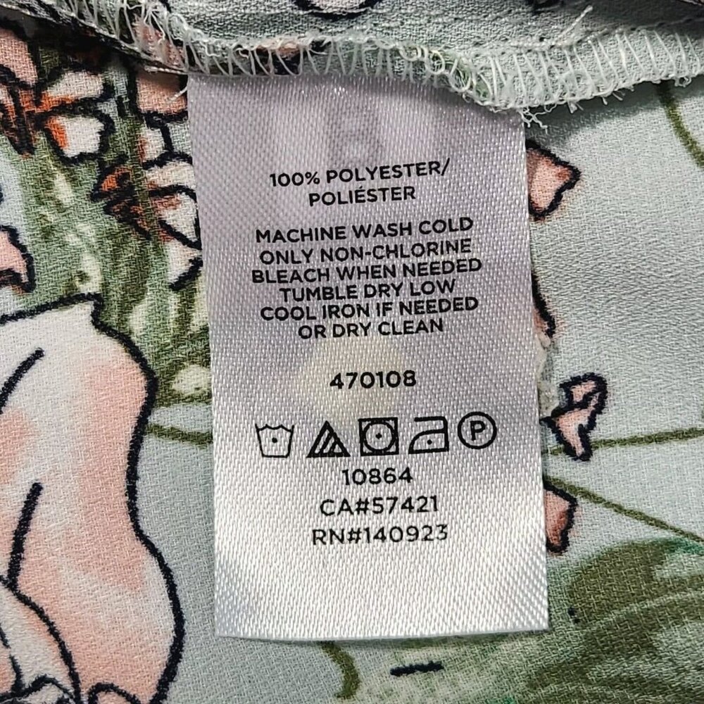 Loft‎ Outlet Women's Tunic Top Sz M Mint Green Floral Fairy Sleeveless Cottage - Picture 4 of 10
